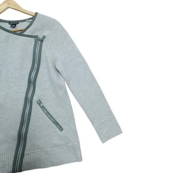 CLUB MONACO 100% Wool Asymmetrical Wrap Front Oversized Cardigan Sweater XS - Picture 5 of 11